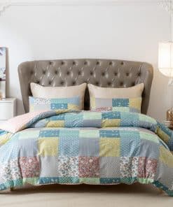 Juego de Funda de Edredón Floral King, 3 Piezas 100%