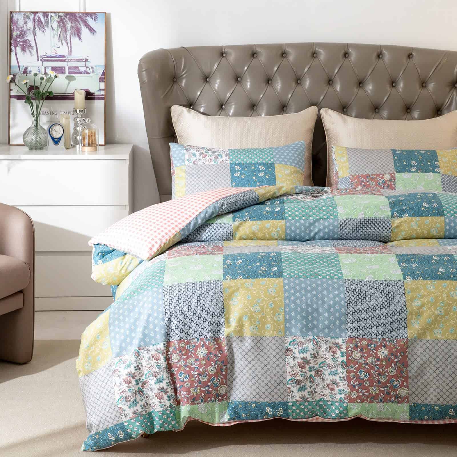 Juego de Funda de Edredón Floral King, 3 Piezas 100% - Imagen 4