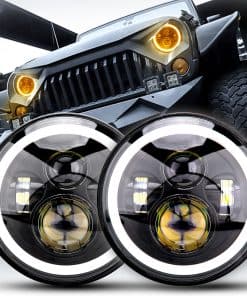 Faros LED redondos de 7 pulgadas con halo para Jeep