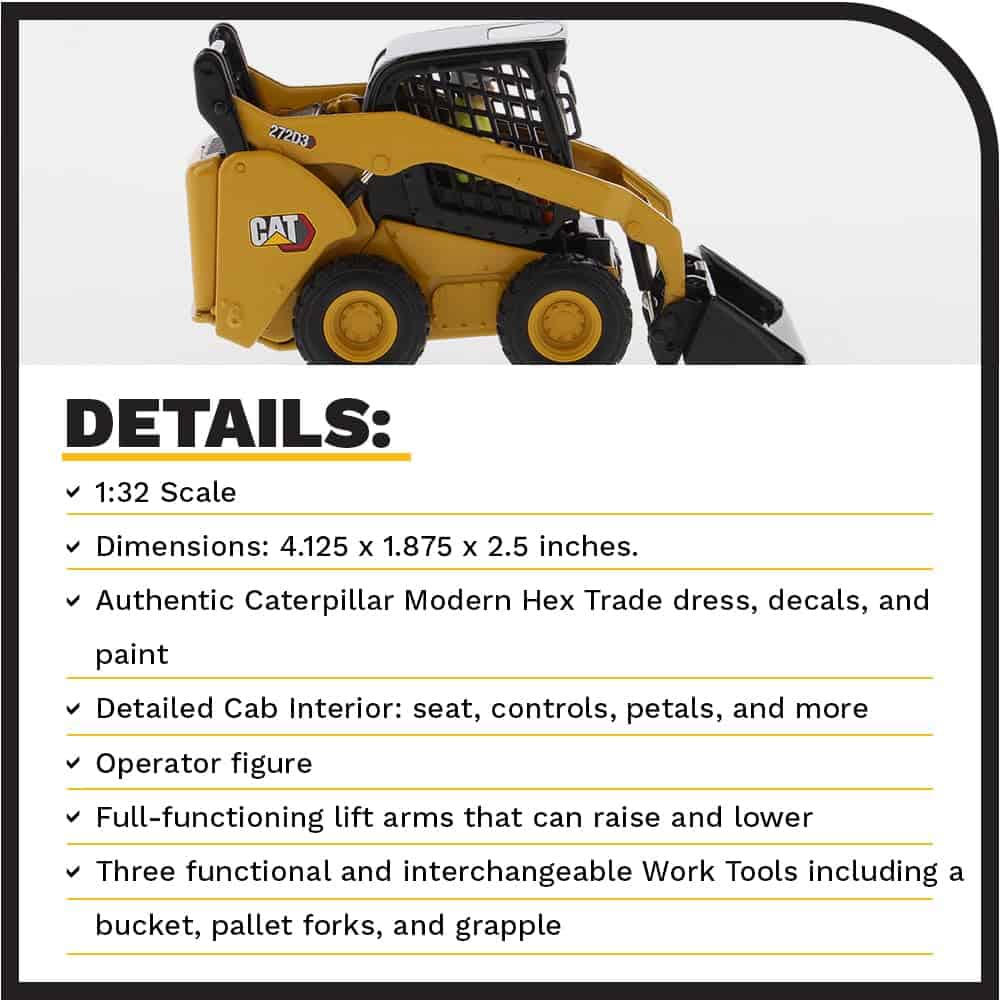 Diecast Masters 1:32 Caterpillar 259D3 Compact Track Loader - Imagen 5