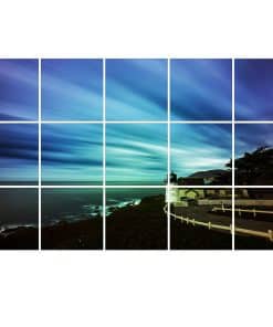 Panel de espuma absorbente de sonido vista del atardecer