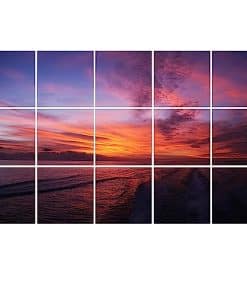 Panel de absorción acústica puesta de sol en la playa 15