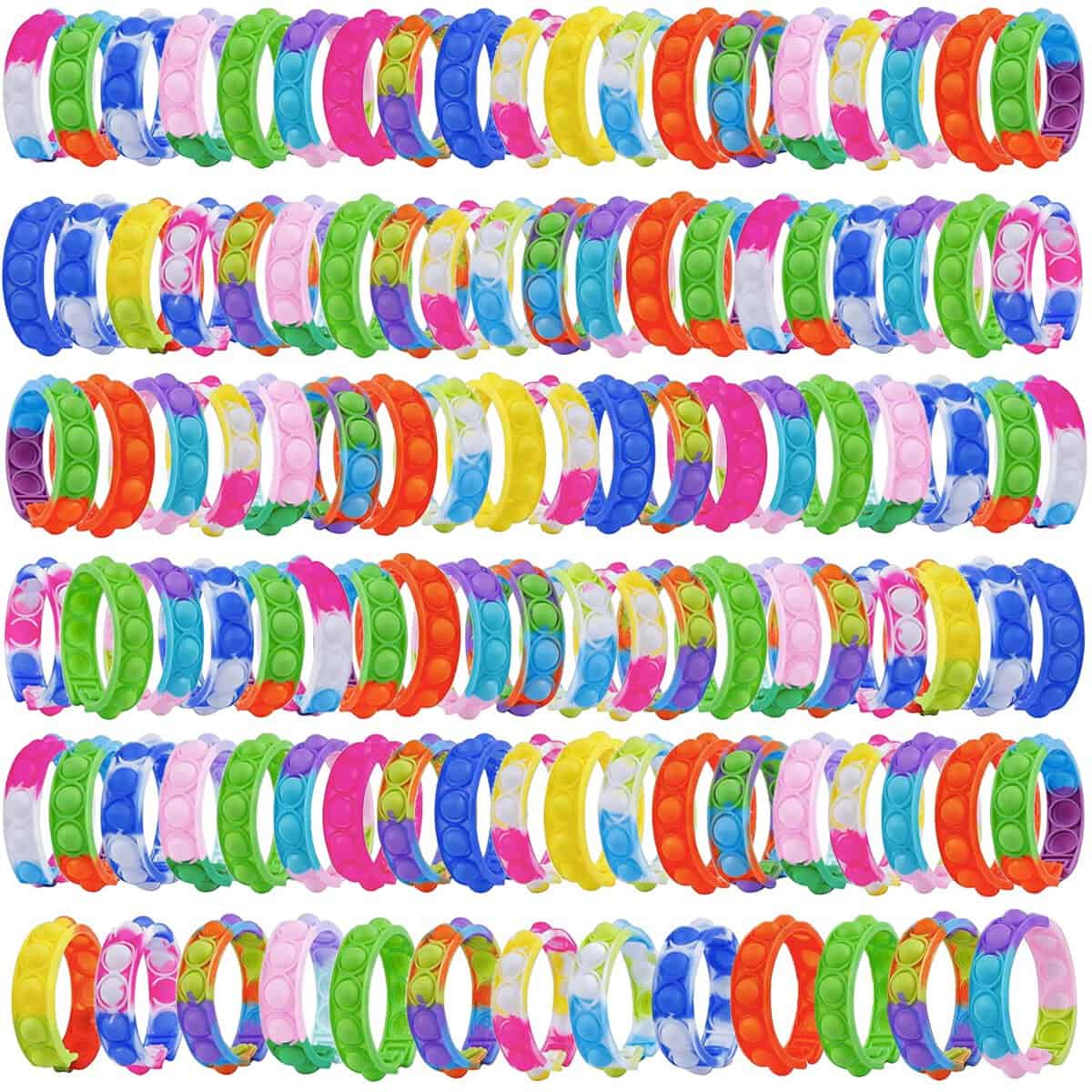 300Pcs Pulsera Fidget Toy, Pulseras Pop Bubble Sensory Toys