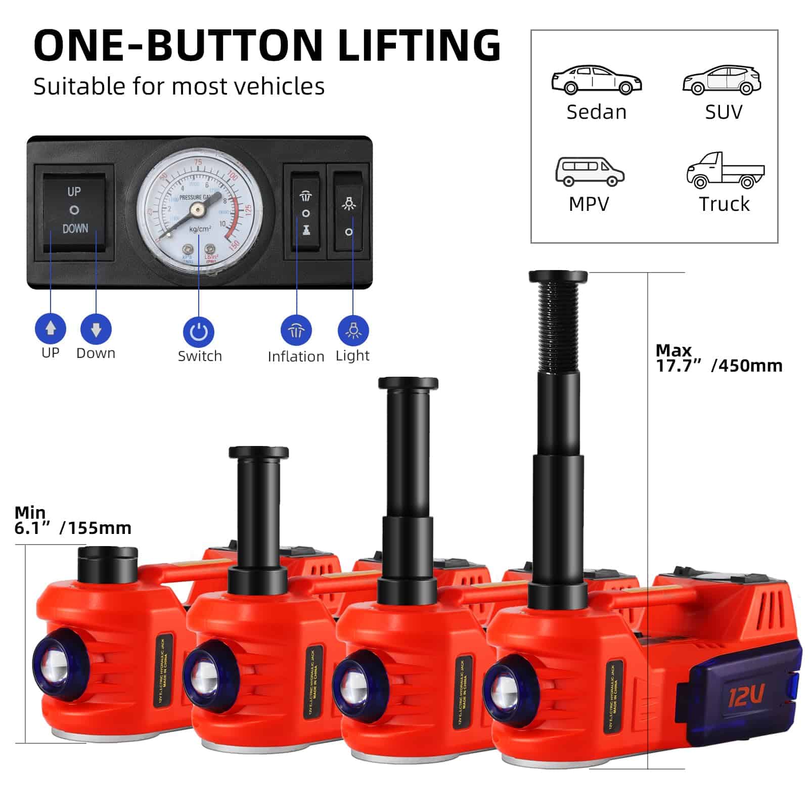 Gato Eléctrico BENYAN de 5 Toneladas con Llave de Impacto - Imagen 4