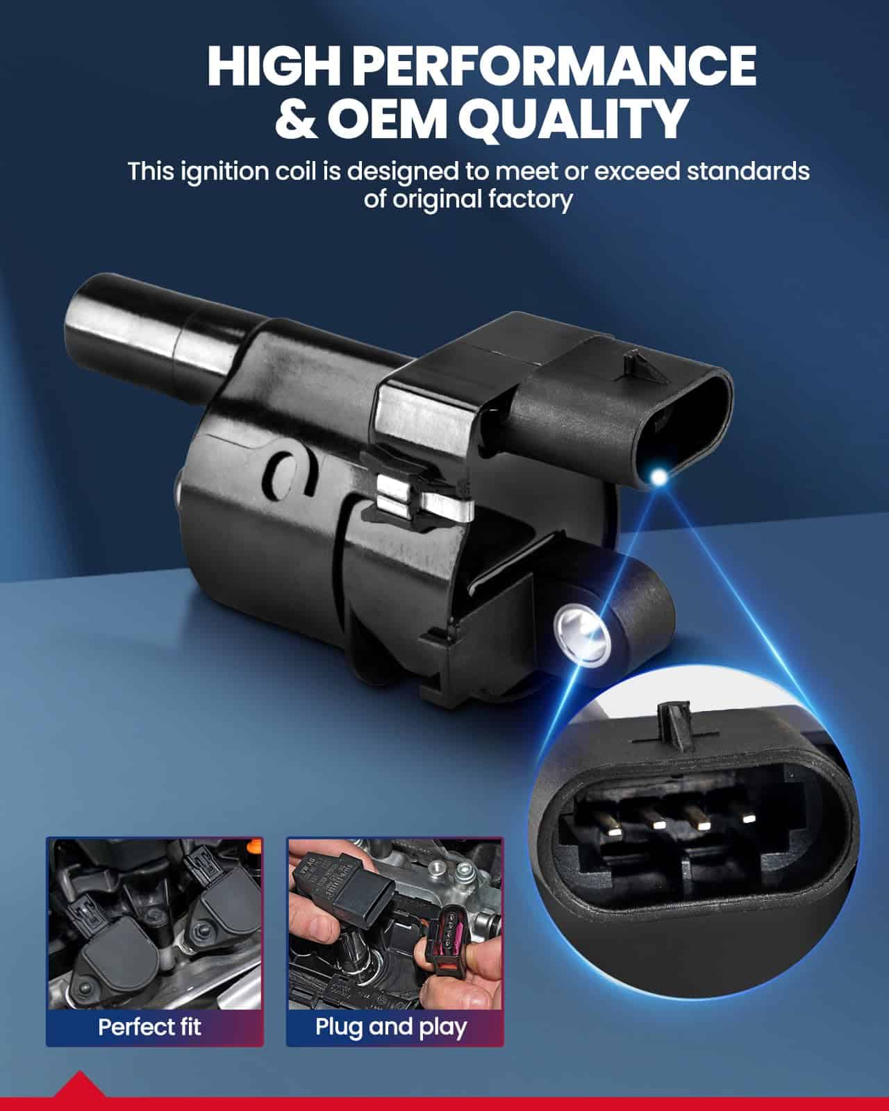 Paquete de 6 Bobinas de Encendido KAX UF535, Compatible con - Imagen 3