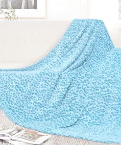 Manta de Leopardo Azul Tamaño Twin Cobijas de Tiro Azul