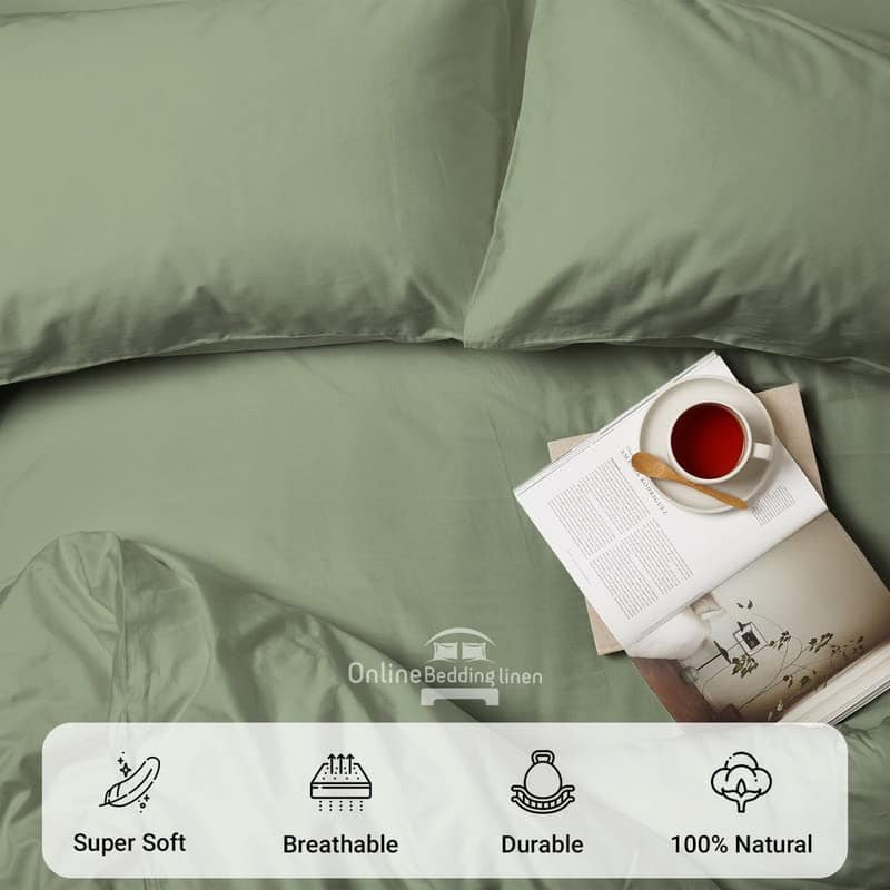 Juego de sábanas cortas king - 4 piezas 800 hilos 100% - Imagen 5