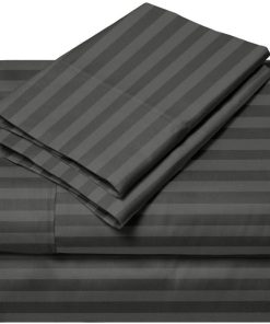 Juego de sábanas Short King - 4 Piezas, Algodón -Gris Oscuro