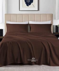 Juego de sábanas Short King - 4 piezas, -Chocolate