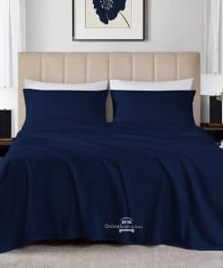 Juego de sábanas California Queen - 4 -Azul Marino