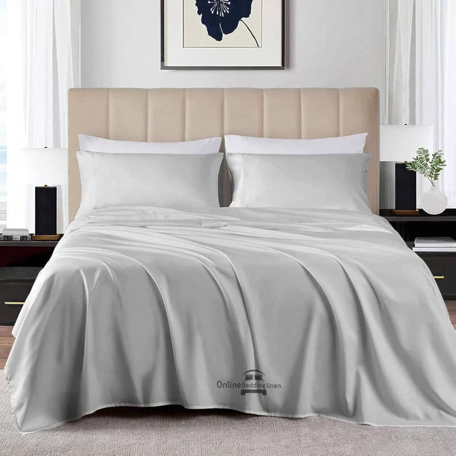Juego de Sábanas Tamaño Short King - 4 Piezas, 800 Hilos de