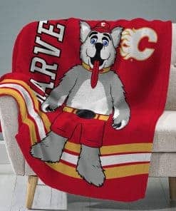 Manta de felpa Raschel Calgary Flames Harvey The Hound 60 x