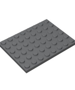 Placa de Construcción Clásica 6x8, 100 Piezas Gris Oscuro,