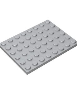 Placa de Construcción Clásica 6x8, 100 Piezas en Gris