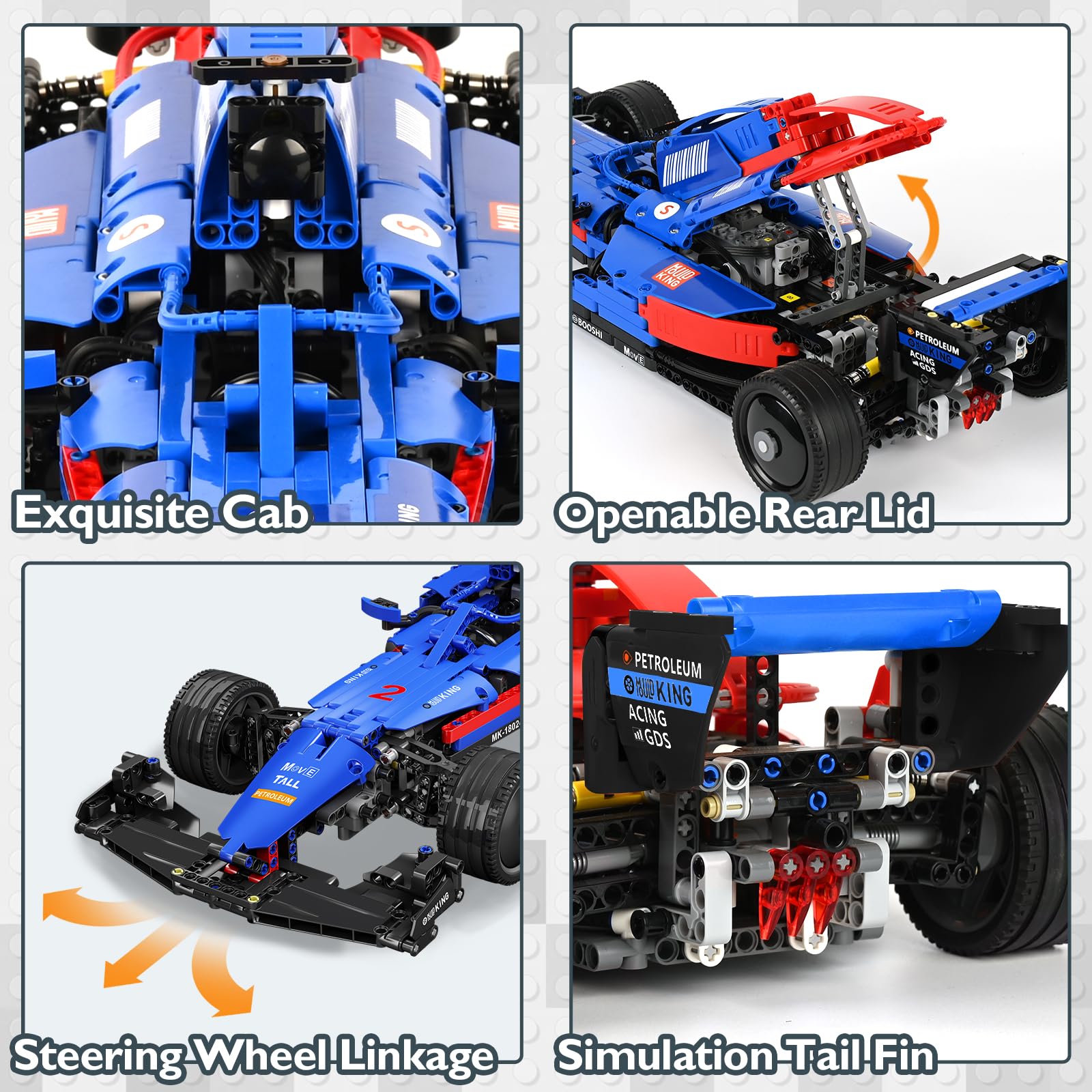 JMBricklayer Set de Construcción de Coche de Carreras F1 - Imagen 5