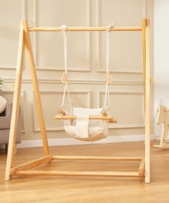 FUNLIO Set de Columpio de Madera para Niños con 4 Bolsas de