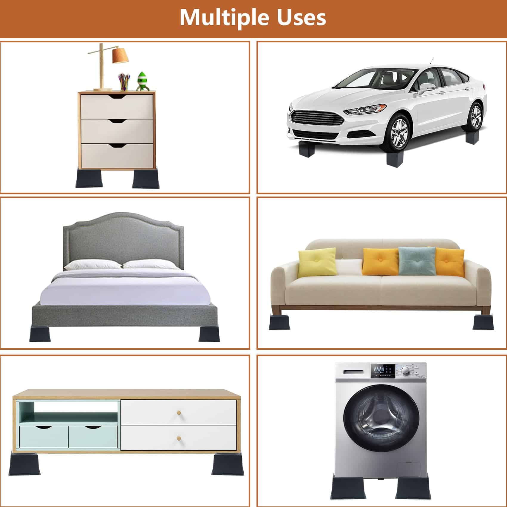 DEDU Elevadores de Muebles de Cama de Gran Tamaño de 6 - Imagen 7