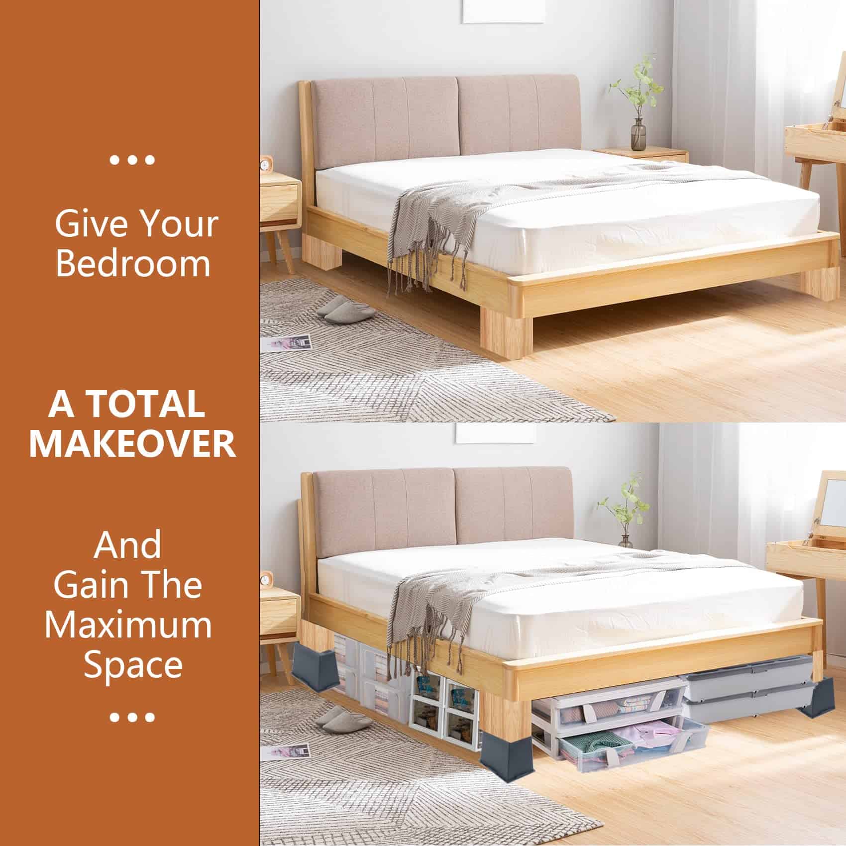 DEDU Elevadores de Muebles de Cama de Gran Tamaño de 6 - Imagen 5