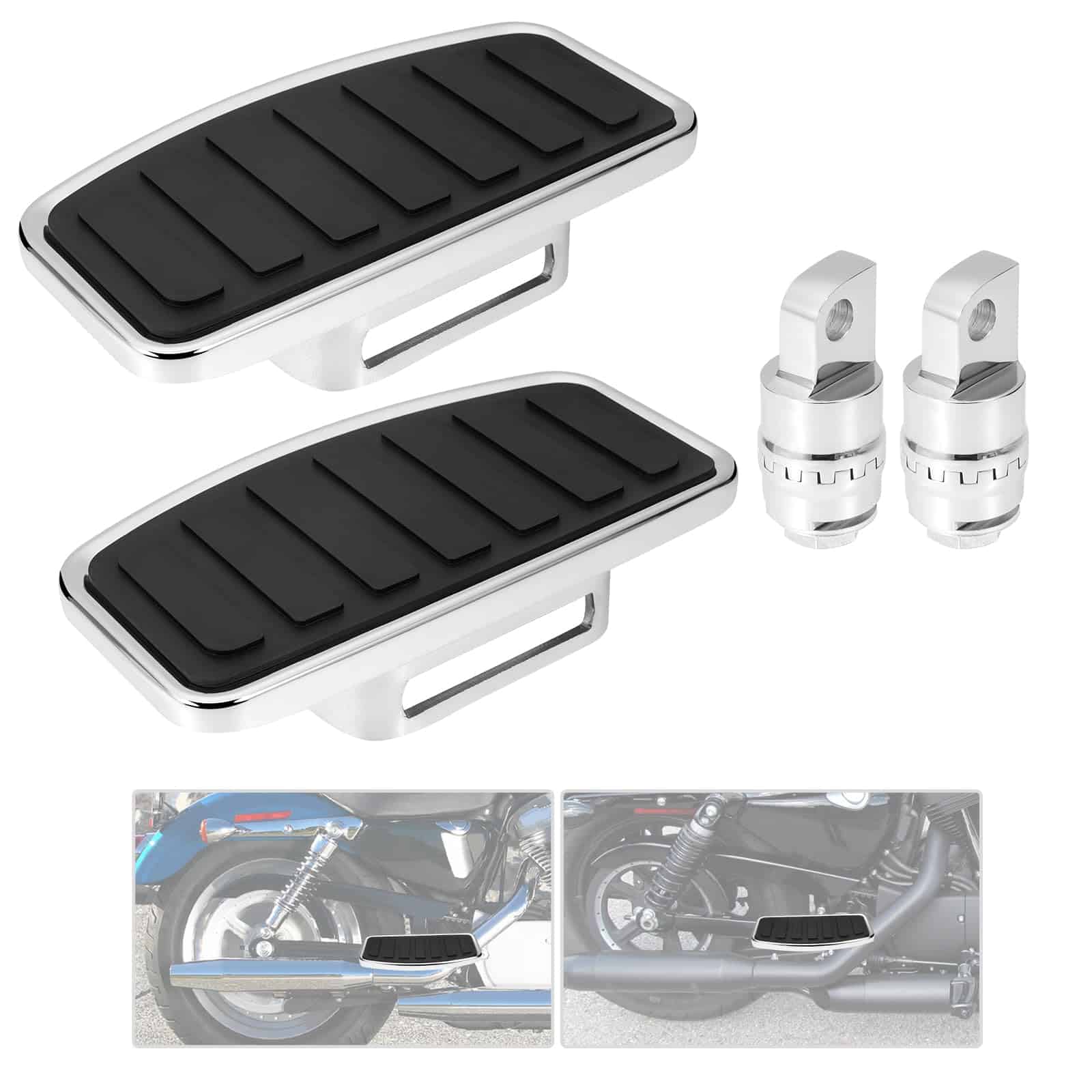 Reposapiés ajustables para motocicleta para Harley