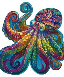 Rompecabezas de madera único Mys Aurora - Pulpo de Ágata,