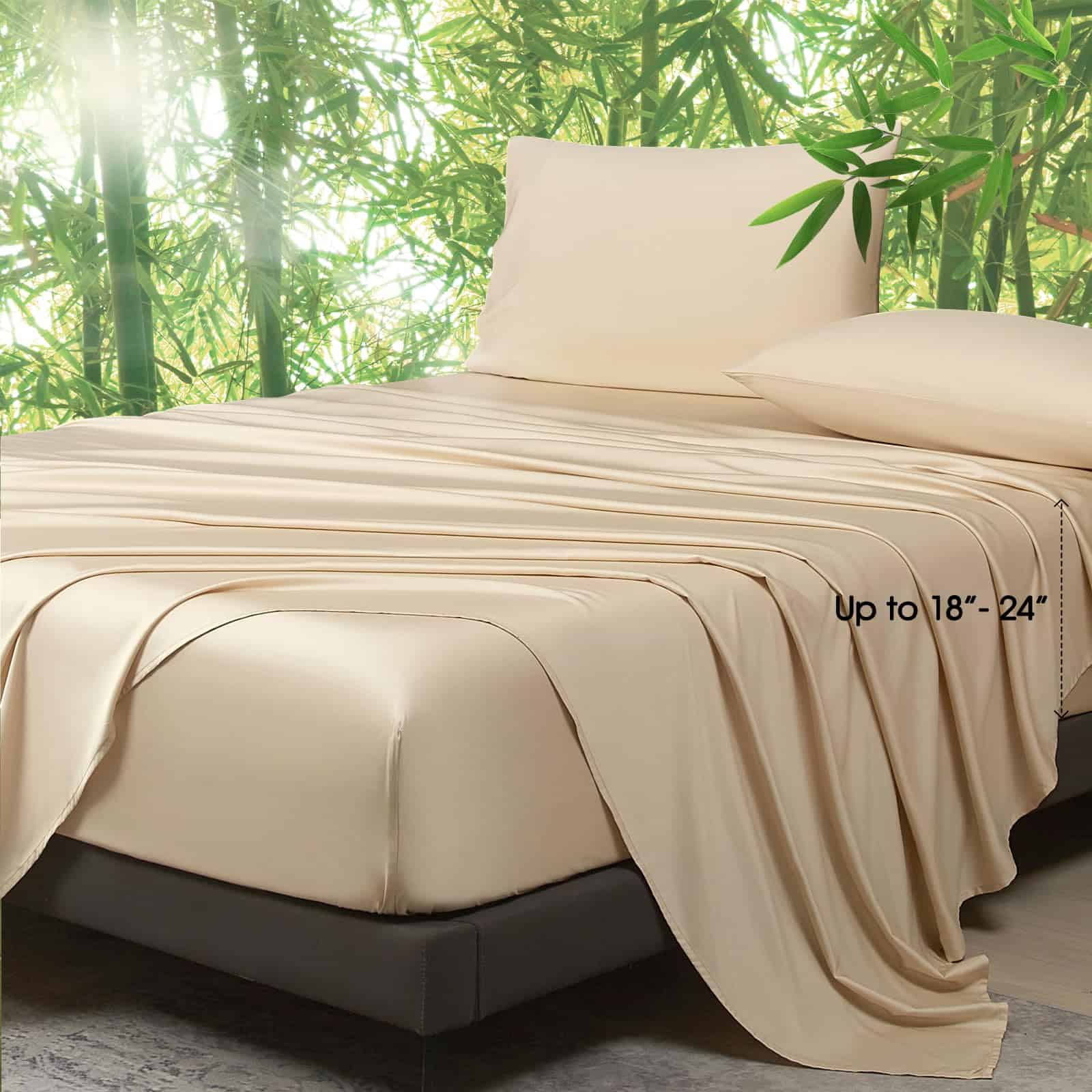 Juego de Sábanas King Size de 100% -Beige