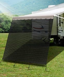 Naimorui RV Awning Shade Screen with Zipper, 8'X15'3' RV