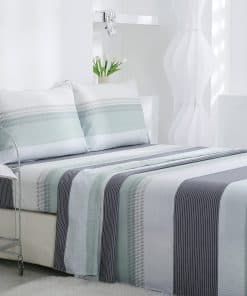 Juego de sábanas a rayas 8HMOON de -Menta