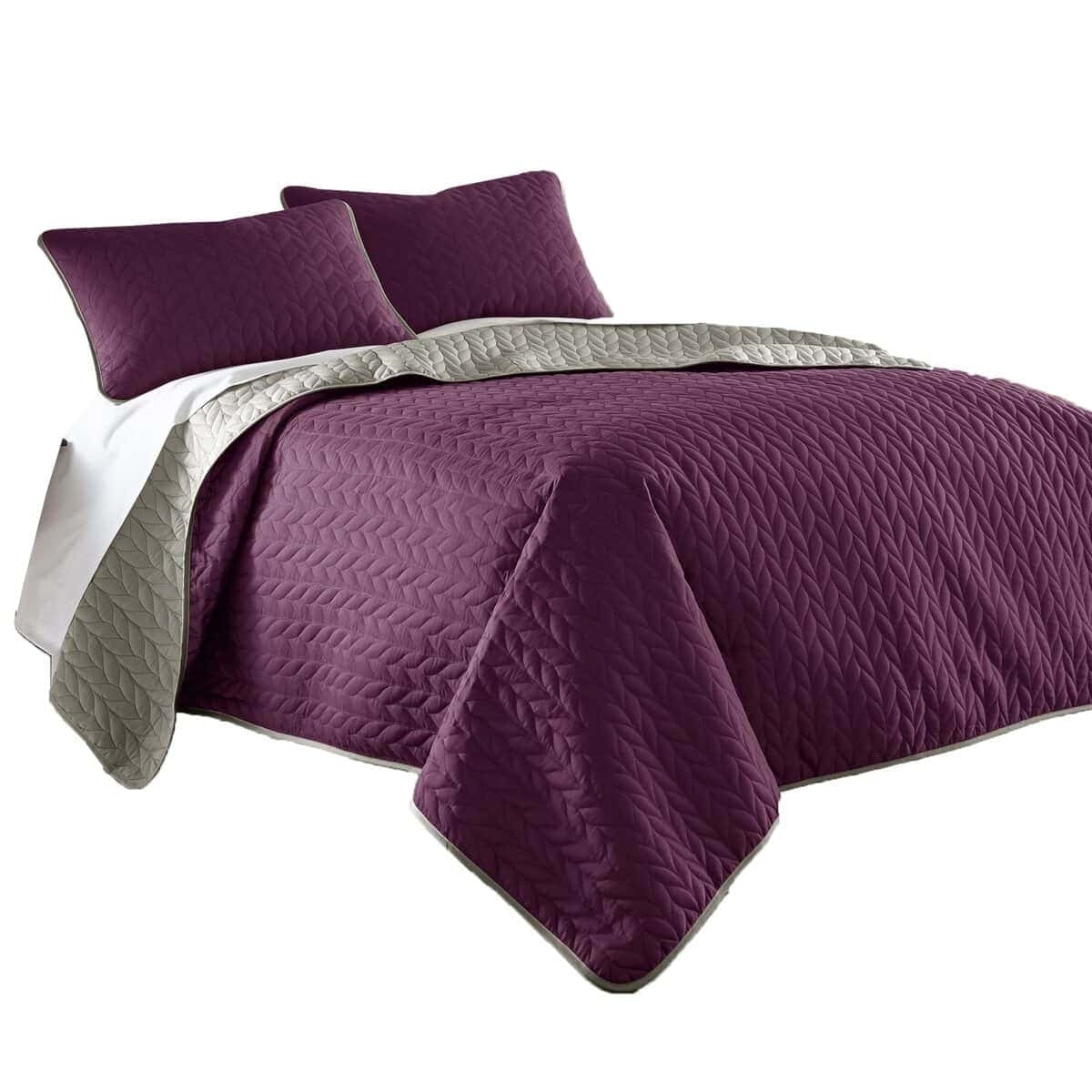 Conjunto de Cubrecamas Reversible Eva de 3 Piezas para Cama