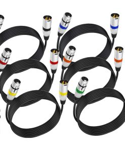AeeKoo 10ft XLR Cables 6 Pack, Cable de Micrófono de 3