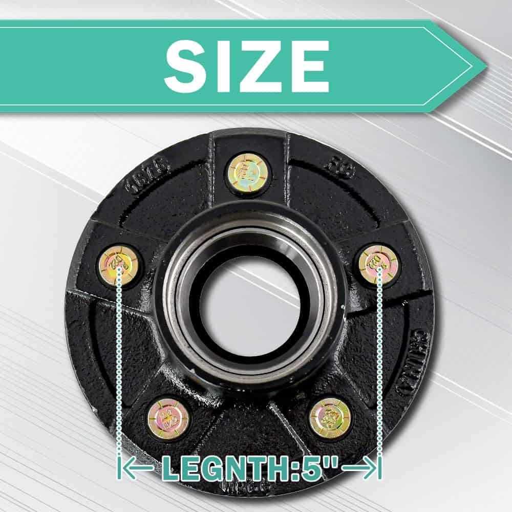 Kit de eje de remolque JADODE 5 pernos 5 para 3500 lbs - Imagen 3