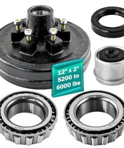 Kit de Tambor de Freno de Remolque JADODE 12"x2", Círculo