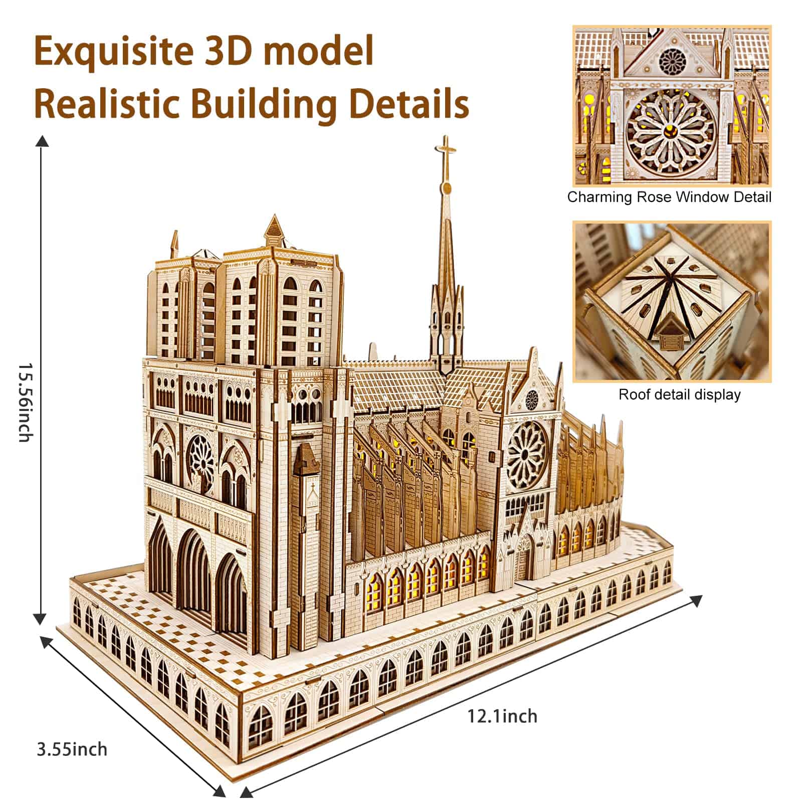 Rompecabezas de madera 3D para adultos, Kits de modelos de - Imagen 5