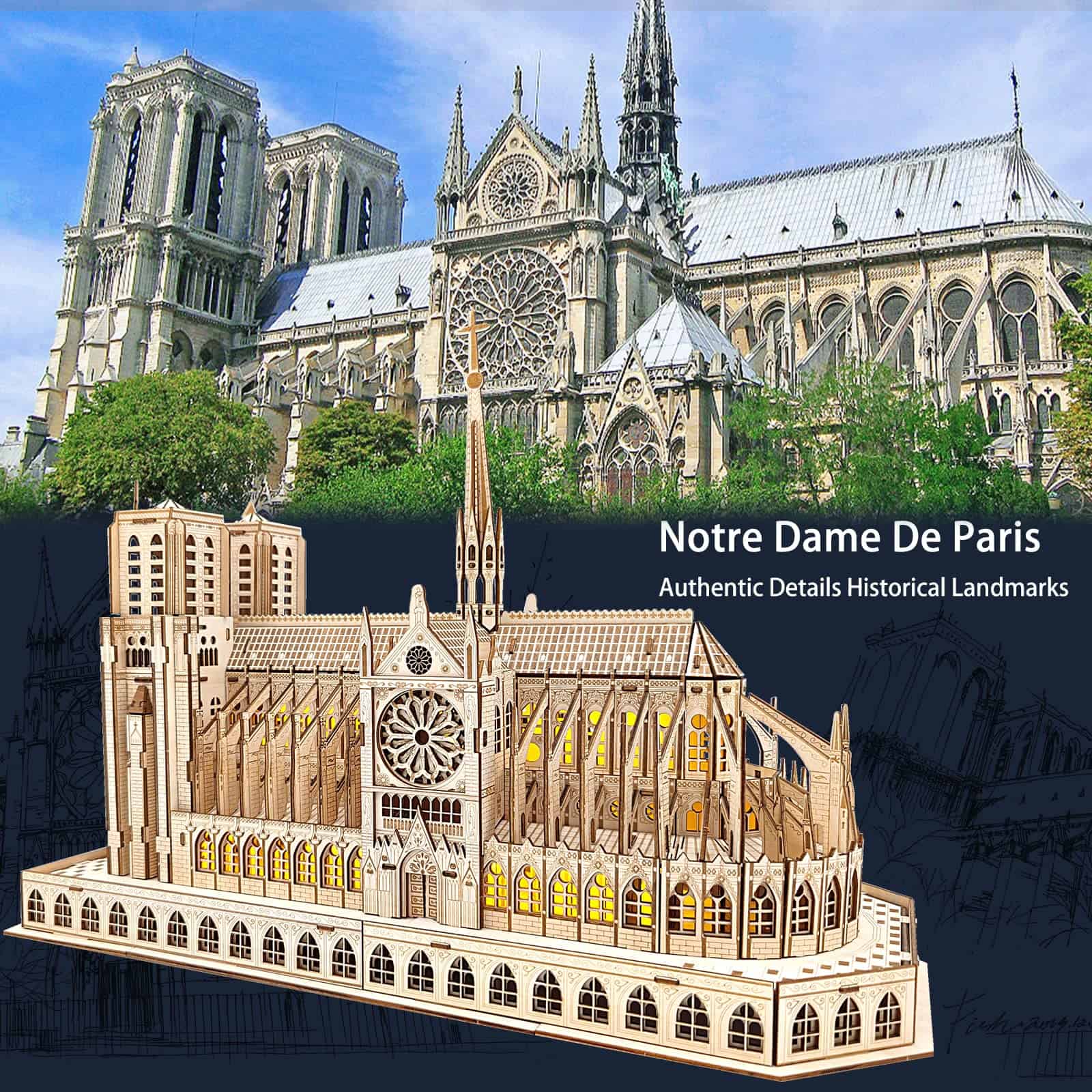 Rompecabezas de madera 3D para adultos, Kits de modelos de - Imagen 4