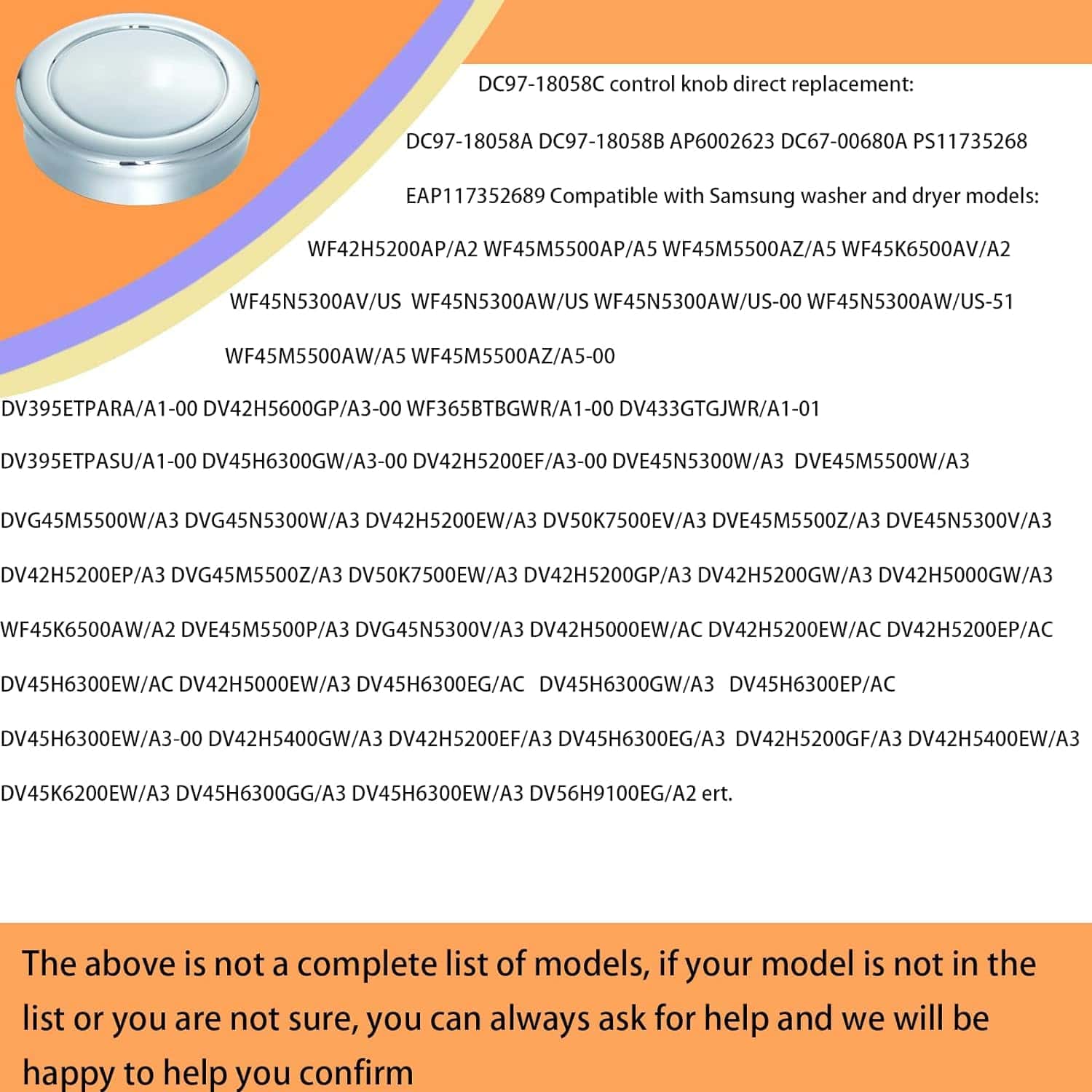 Perilla de control para lavandería DC97-18058C actualizada - Imagen 5