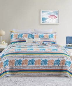 Juego de Colcha Queen Finlonte, Colcha de Algodón Queen