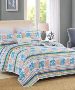 SahSahCasa Quilt King Size, Juego de Colcha King, Colcha