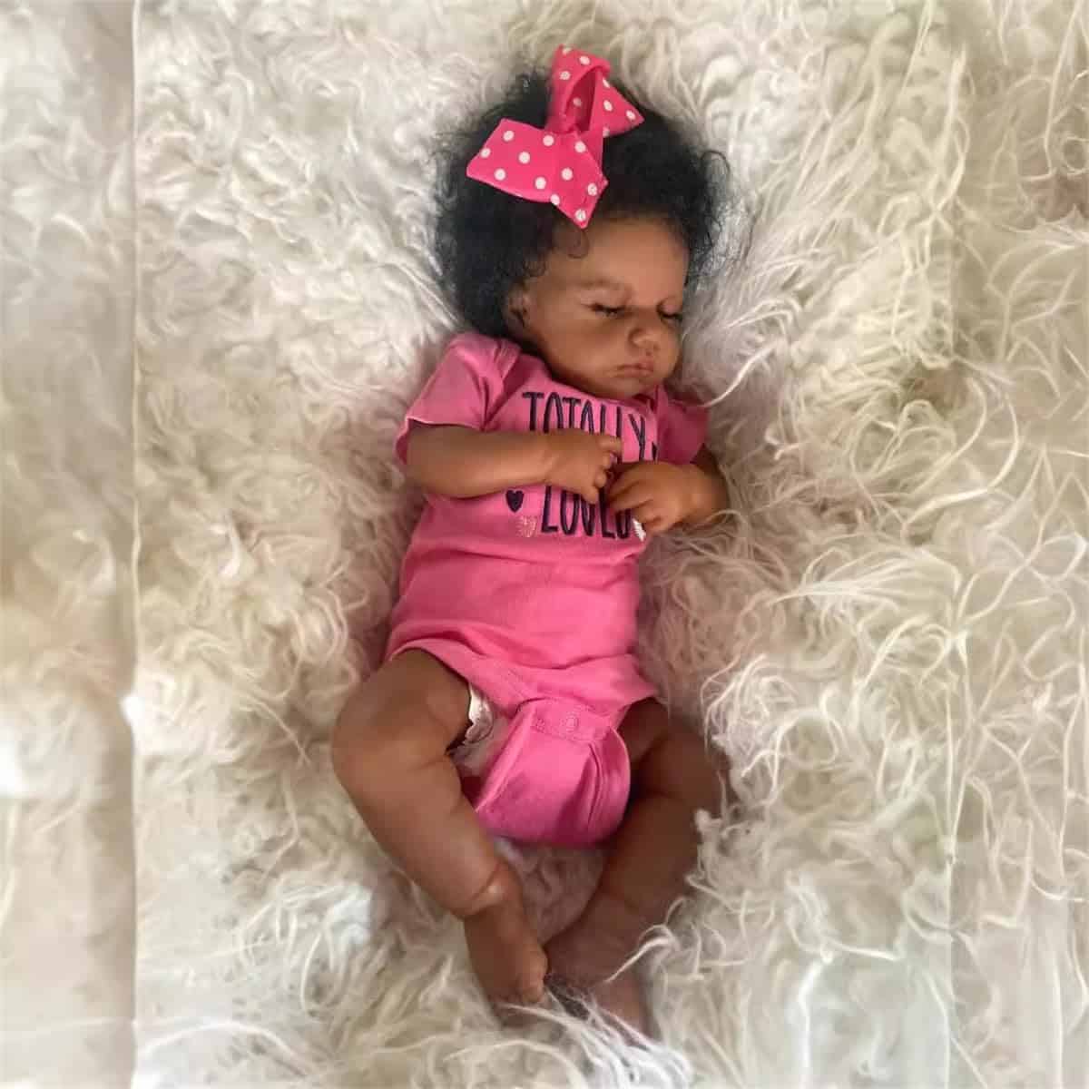 Muñeca Reborn Realista Negra - Muñecas Reborn de 20
