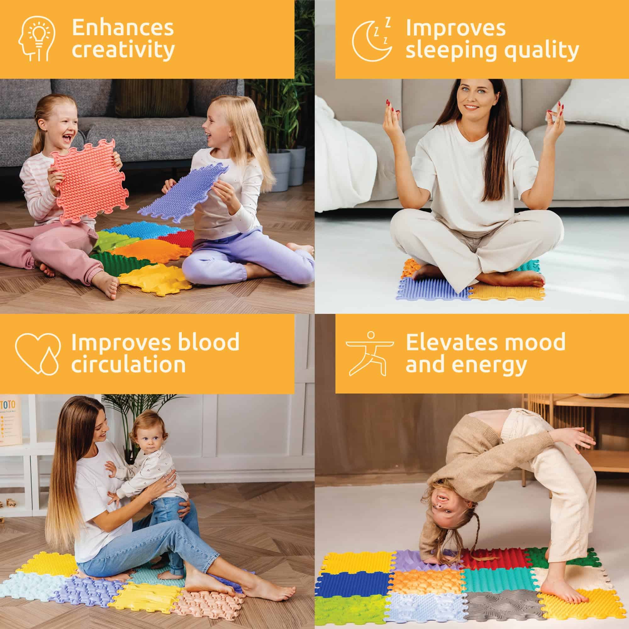 Juego de tapetes de juego sensorial ORTOTO - Tapete - Imagen 4