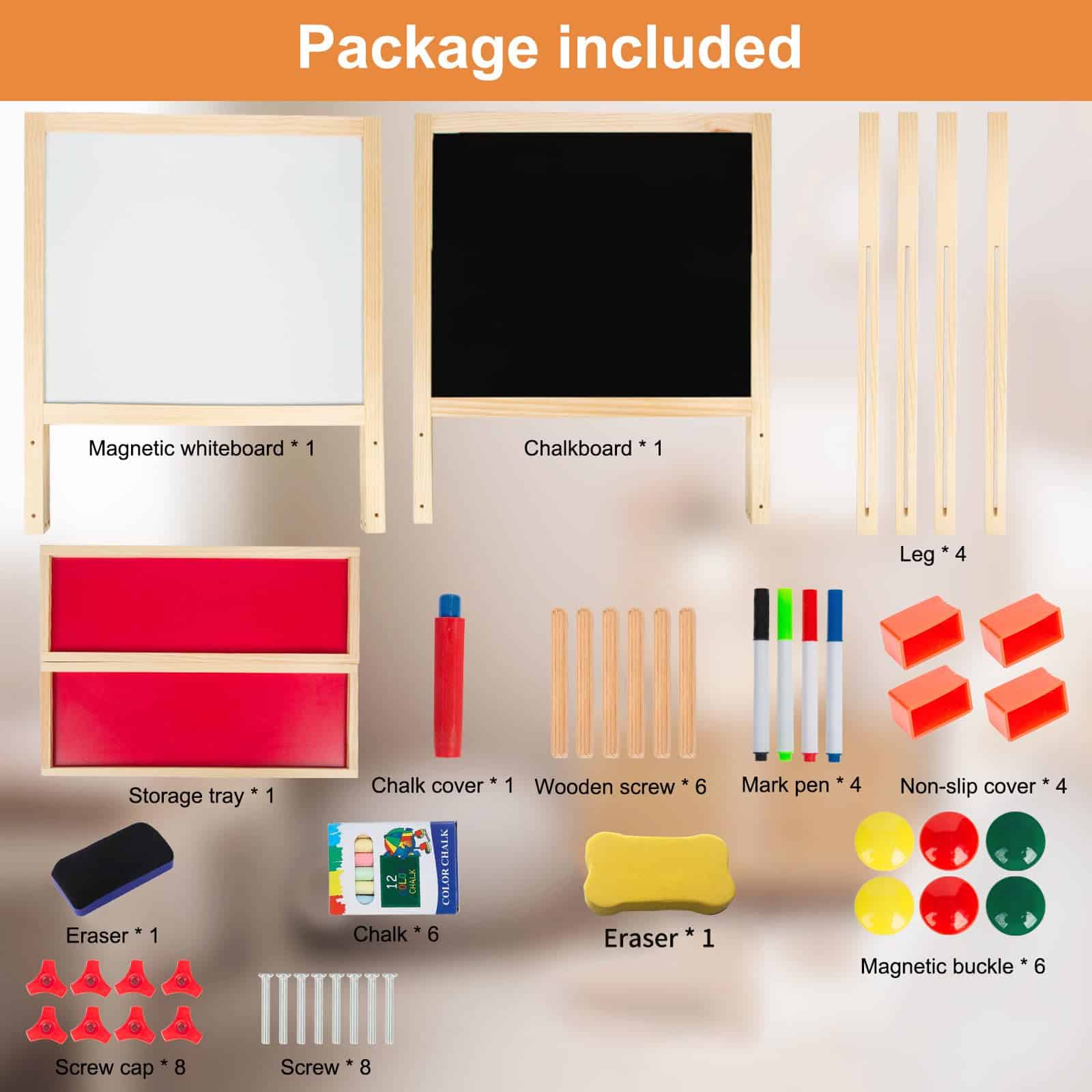 Caballete de madera ajustable para niños, Caballete de arte - Imagen 7