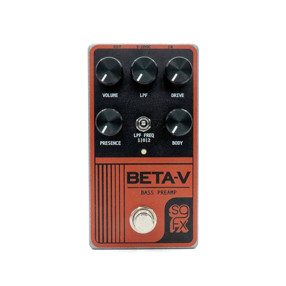 Pedal de previo de bajo y overdrive SolidGoldFX BETA-V