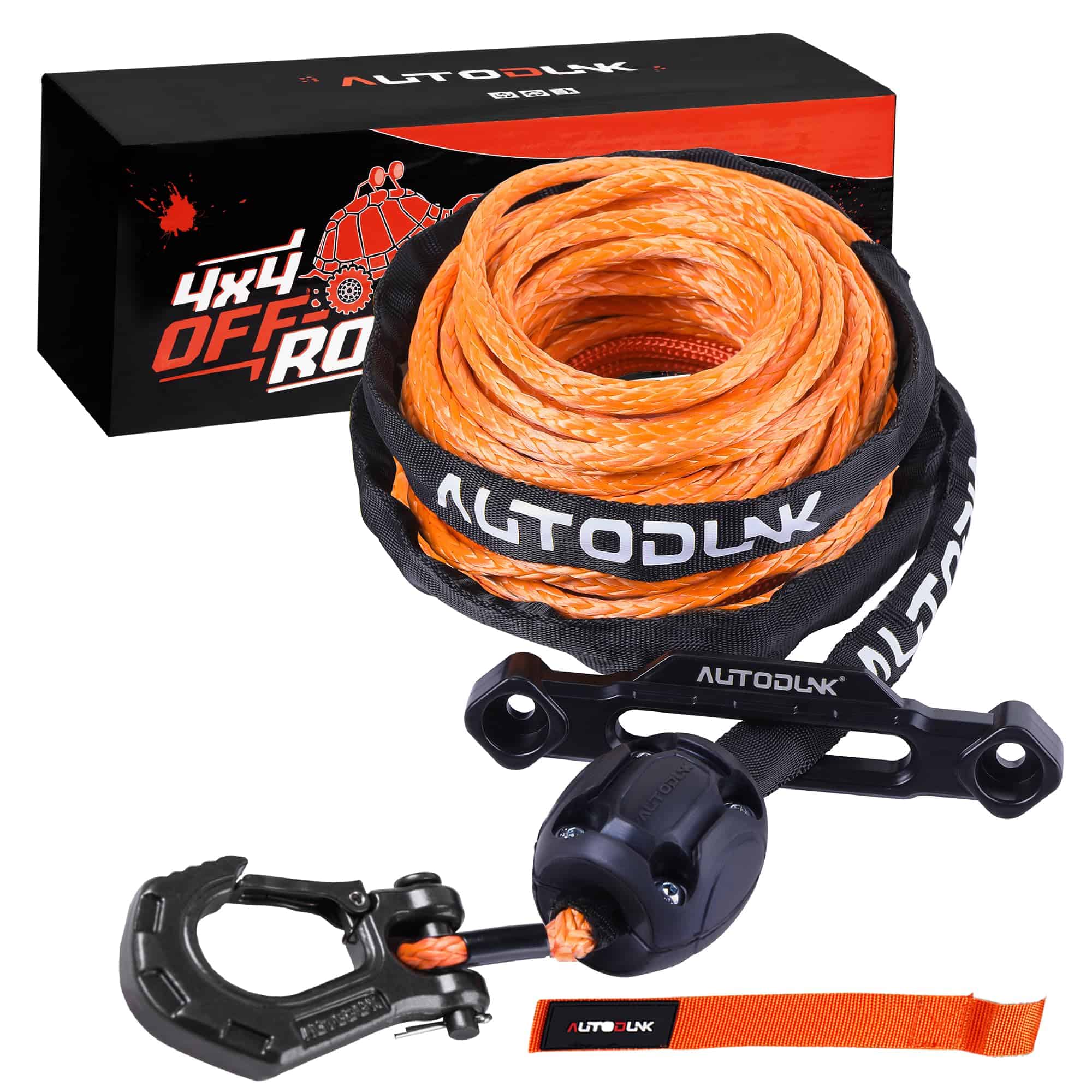 Juego de Cuerda Sintética para Malacate 1/4" x 50ft con