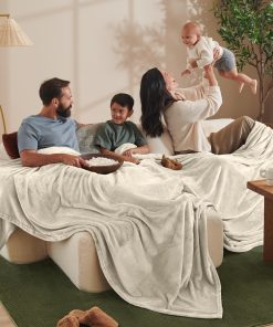 Manta Gigante de Franela Bare Home - Oyster - Ligera, Ultra