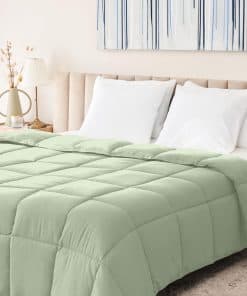 Edredón Alternativo para Cama Individual - Edredón Verde