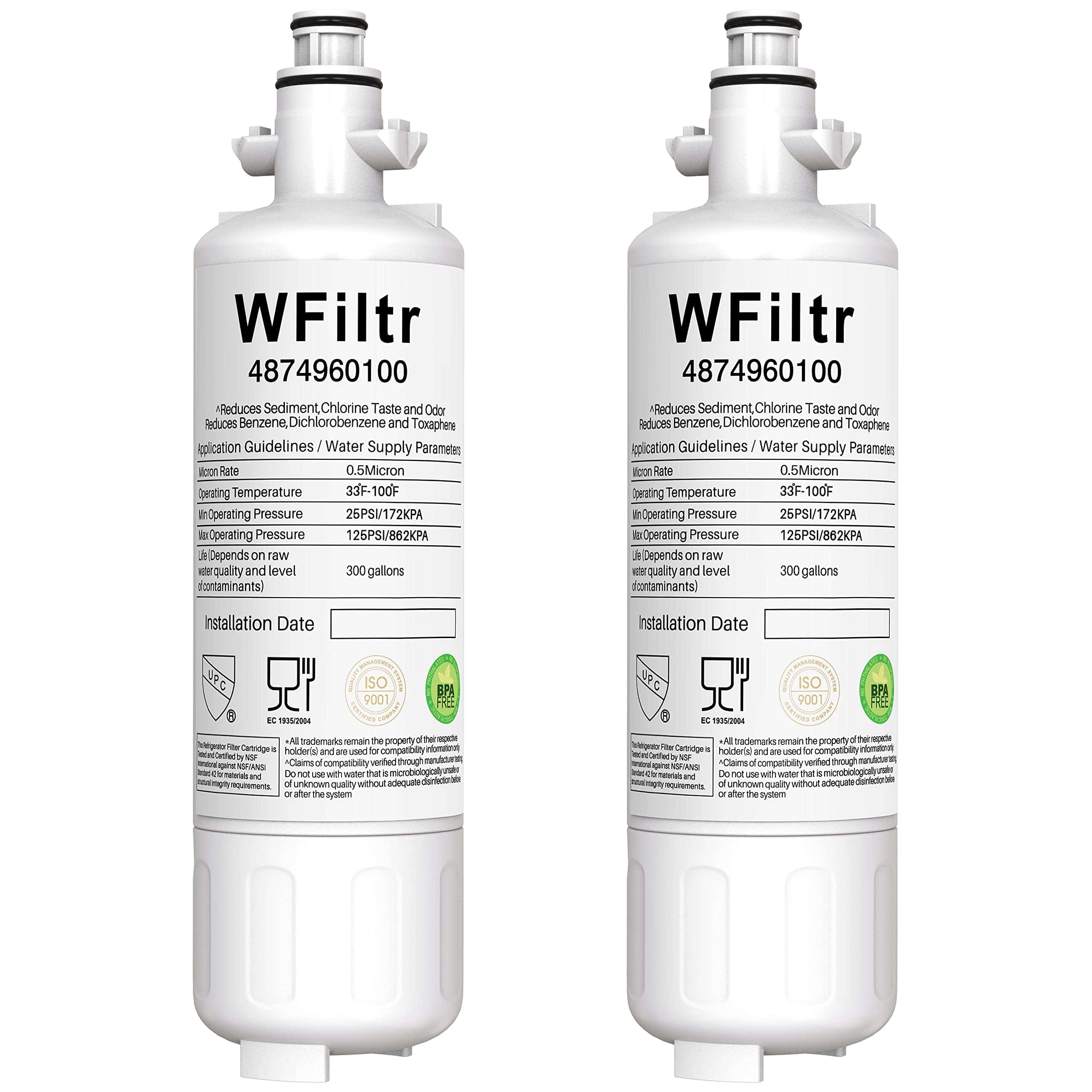Filtro de Agua de Repuesto WFiltr 4874960100 para