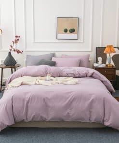 Juego de Funda Nórdica de Algodón Lavado para Cama Queen