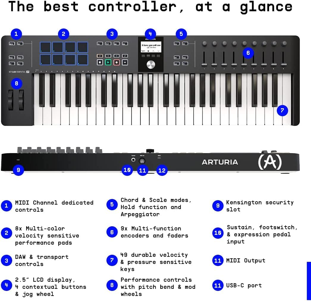 Bundle Controlador MIDI Arturia KeyLab 61 Essential mk3 - Imagen 8