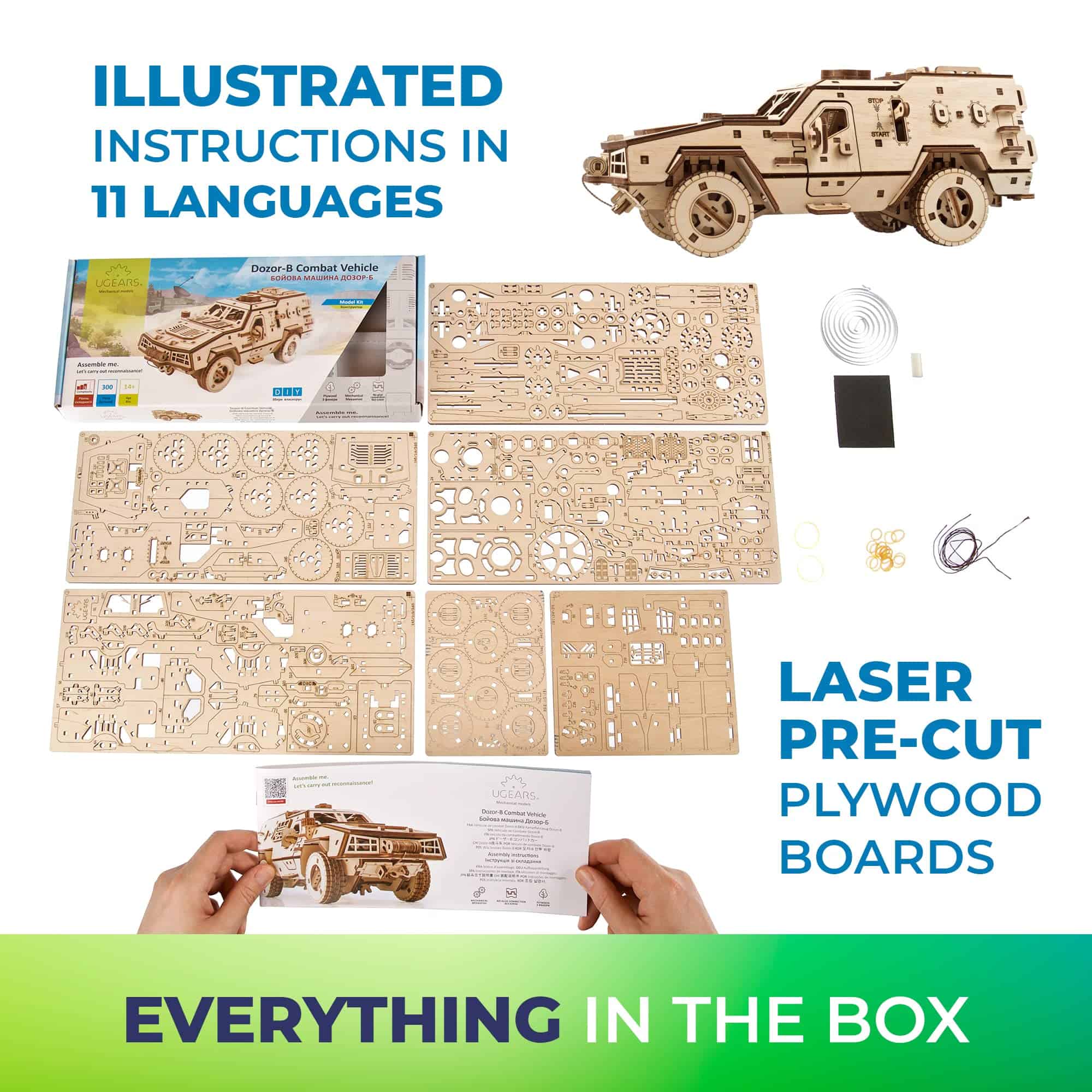 UGEARS Battlefield Dozor B Vehículo de Combate - Camión de - Imagen 8