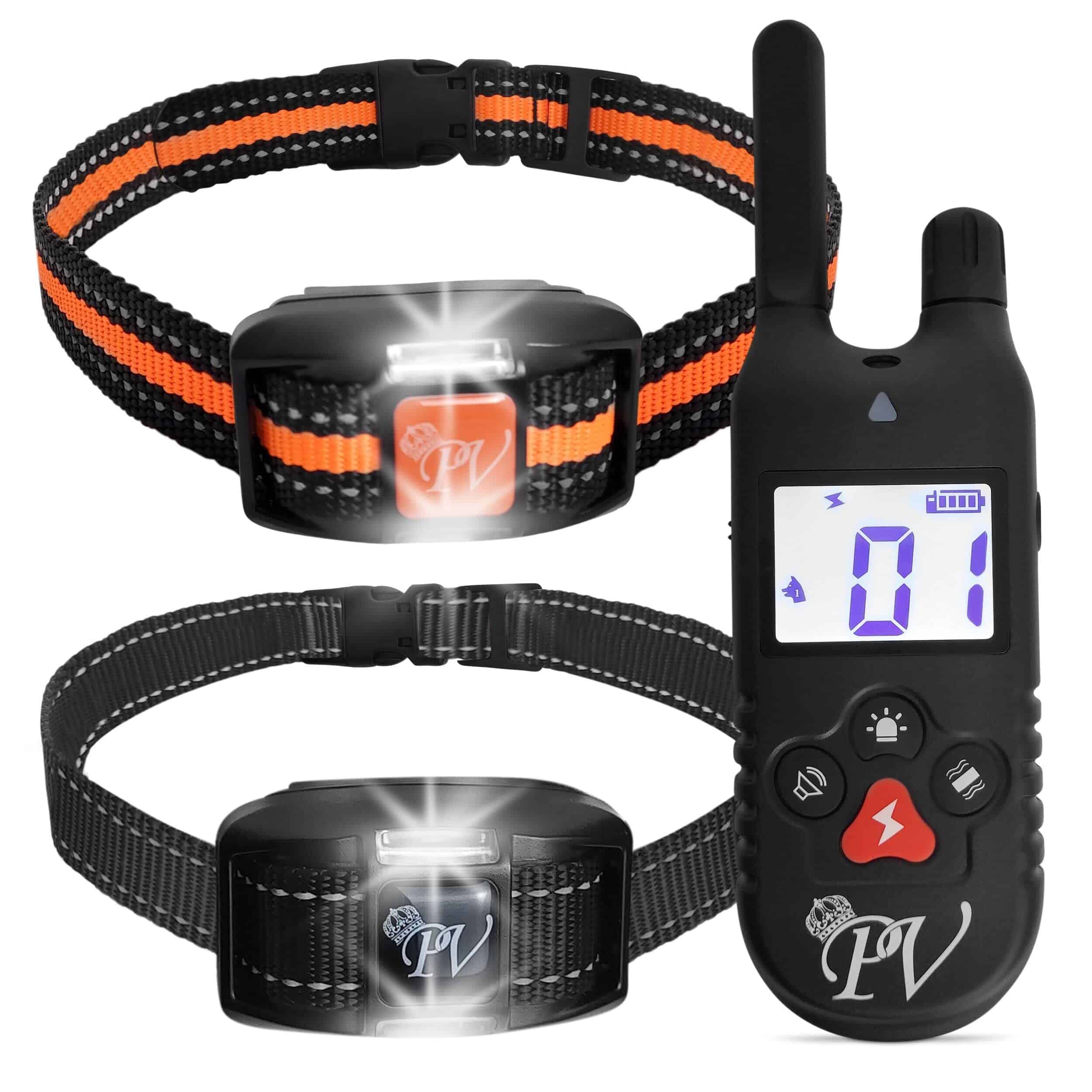 Collar de entrenamiento para perros para 2 perros, alcance