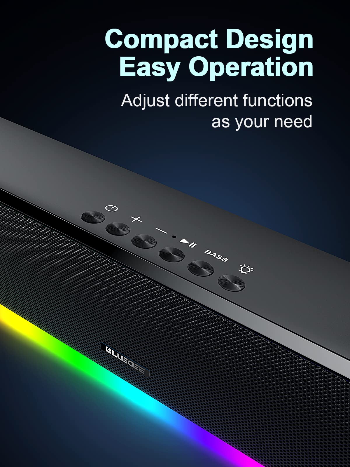 Altavoces para Computadora, Barra de Sonido Bluetooth de - Imagen 7