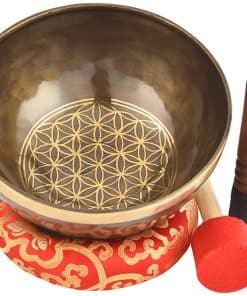 Set de Cuenco Tibetano del Himalaya - 100% Hecho a Mano 8"